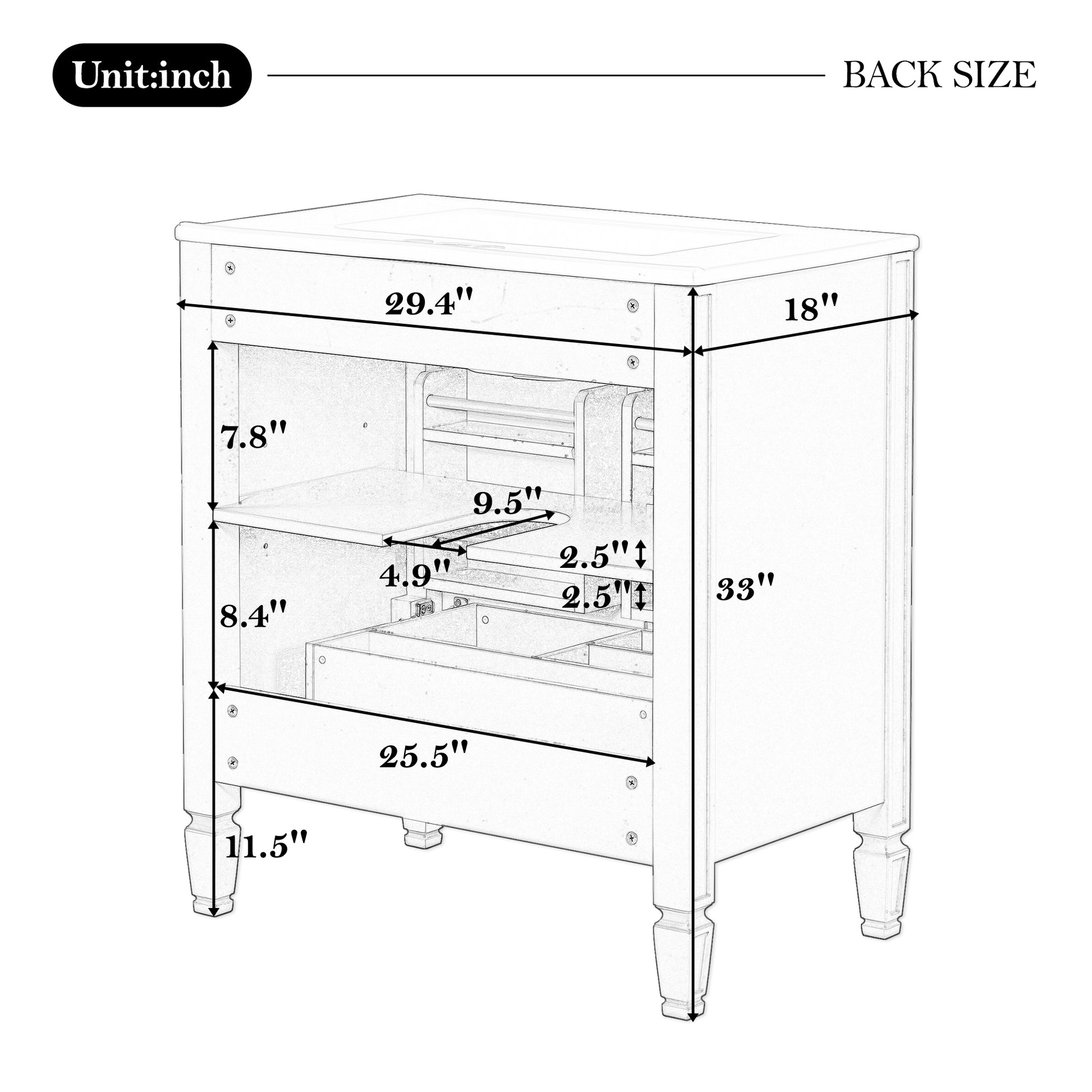 30" Bathroom Vanity With Sink, Two Doors With Shelf, Soft Close Door Hinges, Vintage Style, Green Green Ceramic Mdf,Rubber Wood