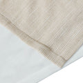 Faux Linen Tab Top Fleece Lined Curtain Panel Only 1 Pc Panel Natural Polyester