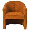 Mirod Stylish Curved Design, Comforting Embrace, Versatile Aesthetic, Dual Purpose Decorative Accent Chair, For Living Room,Bedroom And Study Caramel Boucle
