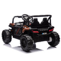 24V Kids Ride On Utv,Electric Toy For Kids W Parents Remote Control,Four Wheel Suspension,Low Start,Adjustable Speed,Multimedia Player,Early Education,Bluetooth,Rear Storage Space For Kids Aged 3 . Brown 50 99 Lbs Polypropylene