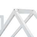 House Shaped Wooden Writing Desk,Kids Study Table,Bookshelf & Toy Storage,White Twin White American Design Pine