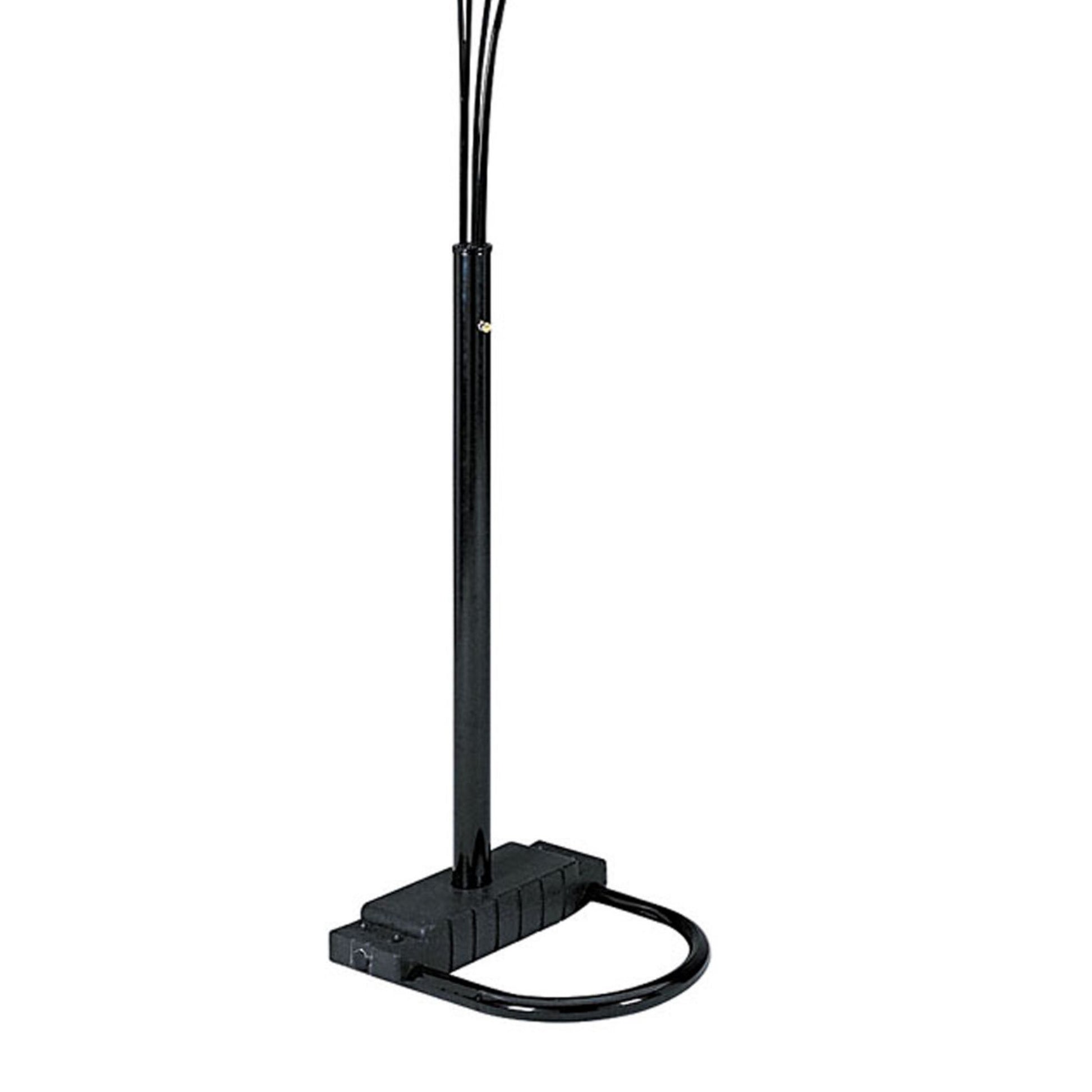 84" Tall Metal Floor Lamp With Black Finish And 5 Adjustable Arch Arms Black Metal