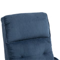 Coolmore Recliner Chair, Electric Recliner Chairs For Adults, Side Pocket Power Reclining Chair Pocket Springs Seat Cushion, Corduroy Fabric Recliner Sofa For Living Room, Bedroom, Home Theater Navy Navy Foam Corduroy