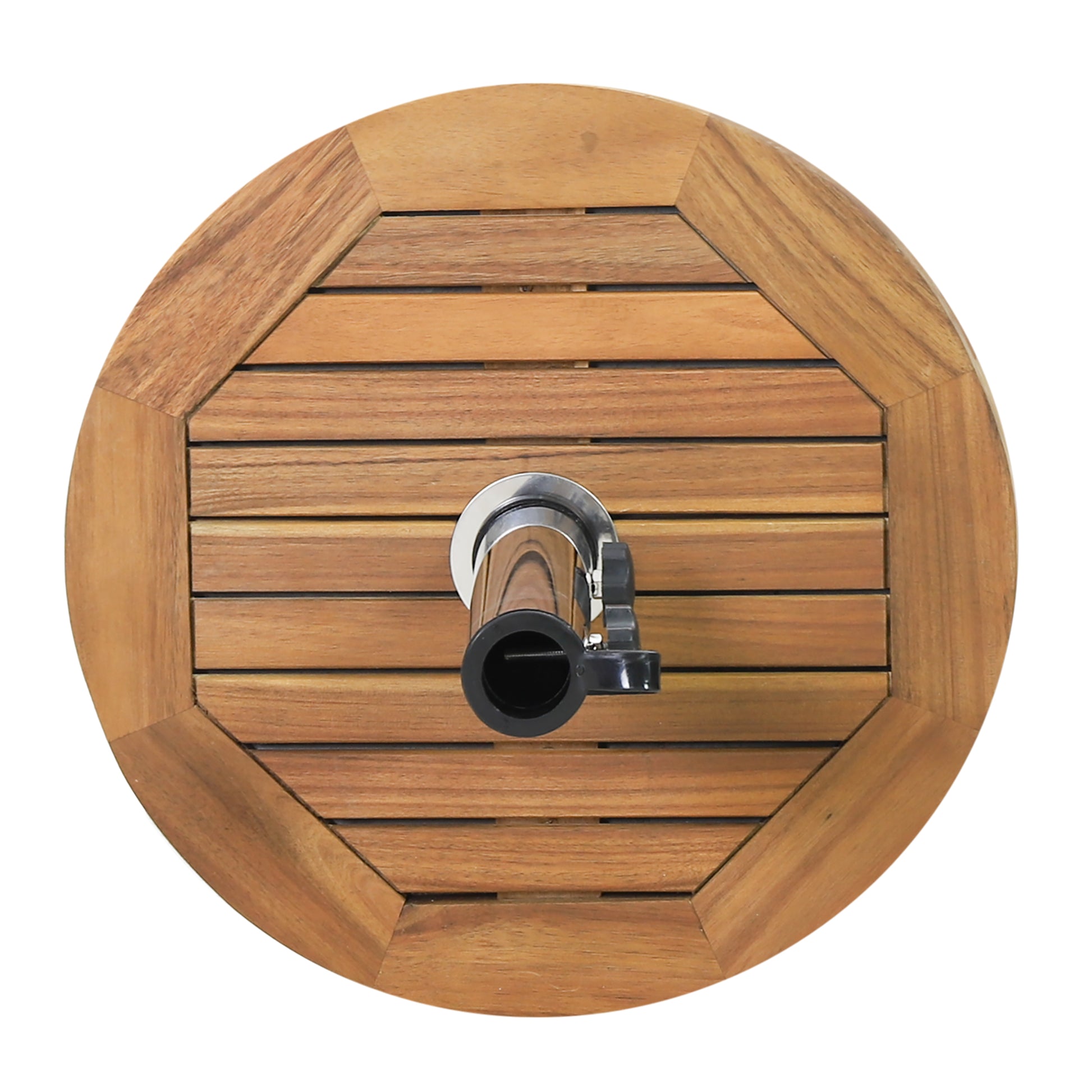 Ralph Round Umbrella Base Teak Concrete