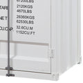 White Wardrobe With Full Length Container Lock White Bedroom Metal