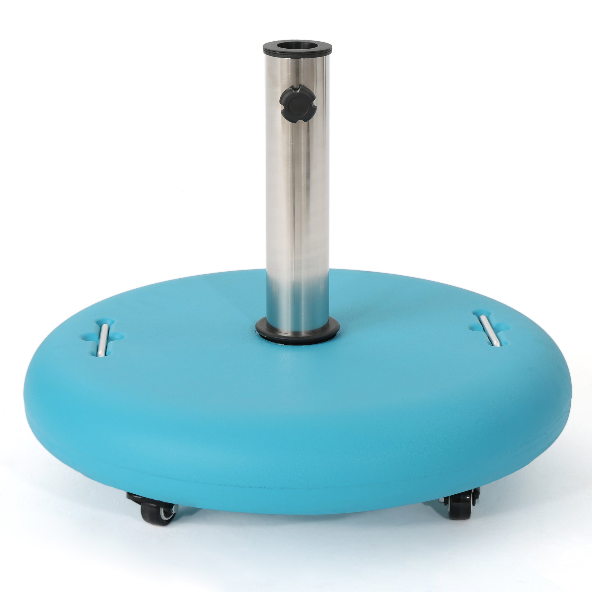 Wheelie Umbrella Base Round Teal Concrete