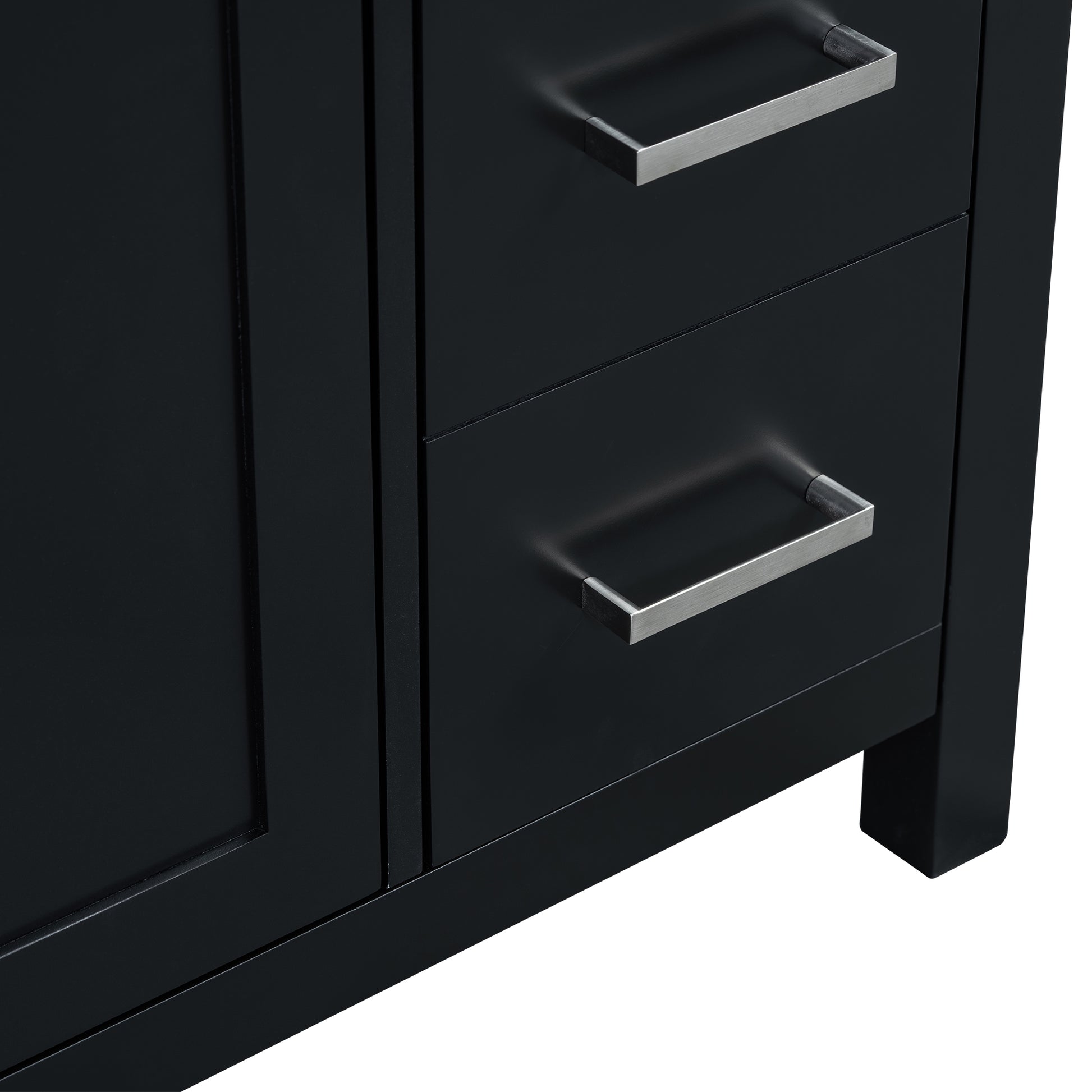 Cabinet Only 36" Black Bathroom Vanity Sink Not Included Black Bathroom Solid Wood Mdf Resin