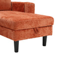 United Sectional Sofa Reversible Sectional Sleeper Sectional Sofa With Storage Chaise Orange Chenille