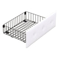 Metal Platform Bed With 3 Drawers, Storage Headboard, King, Gold King Gold White Fabric Metal