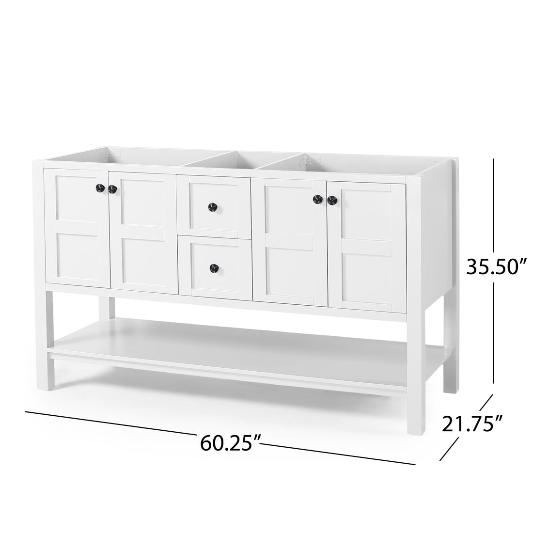 60'' Cabinet White Mdf