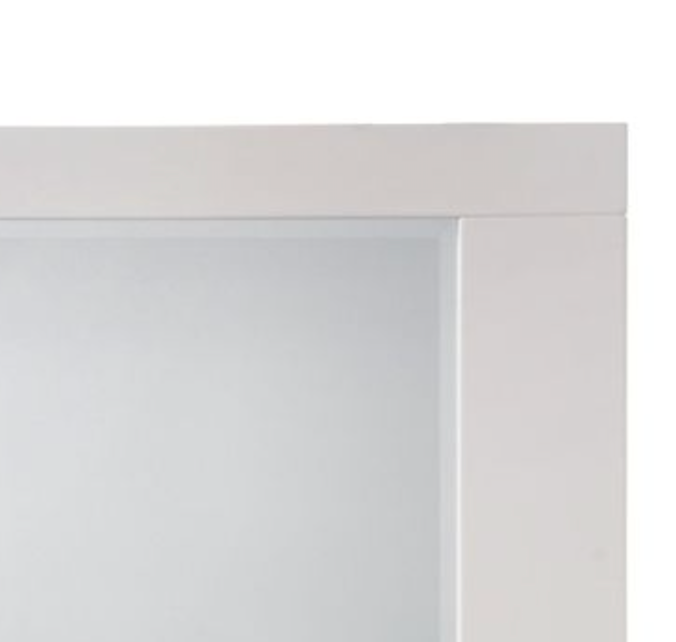 Naima Ii White High Gloss Finish Mirror White Mirror,Synthetic Wood