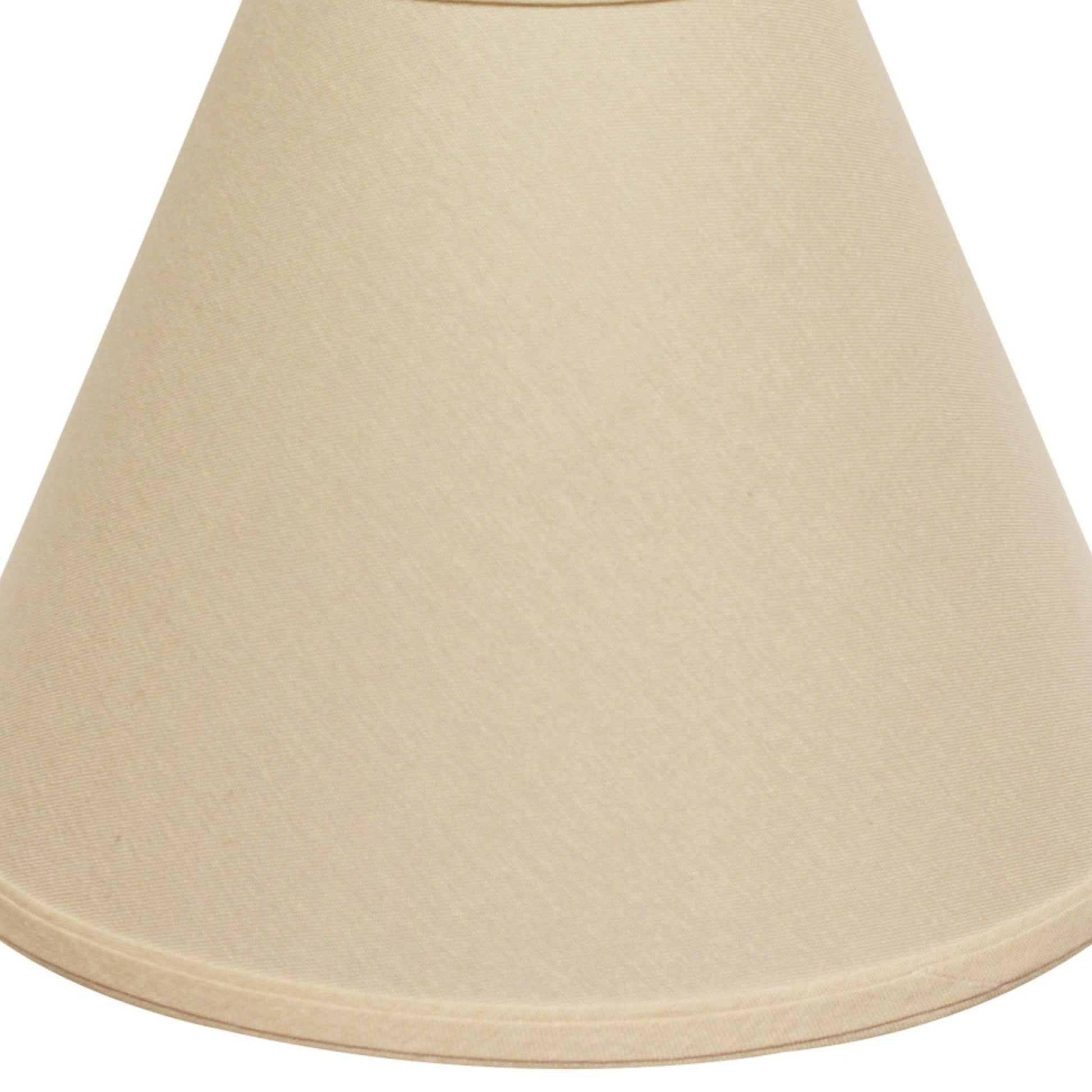 Deep Cone Hardback Lampshade With Washer Fitter, Beige Color Fabric Lampshade For Table Lamps, Natural Linen, 6" Top X 19" Bottom X 13" Height Beige Linen
