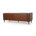 3 Seater Sofa Light Brown Pu