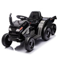 12V Kids Ride On Electric Tractor Black Knight,Kids Ride On Toy.2Wd,Non Skid Tires, Steering Wheel, Foot Pedal,With Removable Storage Tug,Light,Bluetooth,Music,Mp3,Usb,Power Display For Kids Aged 3 . Black 50 99 Lbs Polypropylene