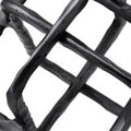 10 Inch Metal Accent Decor With Square Inters, Gray Gray Metal