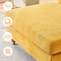 Modern Mid Century Indoor Oversized Chaise Lounger Comfort Sleeper Sofa With Soild Wood Legs Yellow Foam 1 Seat