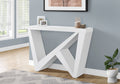 Accent Table, Console, Entryway, Narrow, Sofa, Living Room, Bedroom, White Laminate, Contemporary, Modern White Engineered Wood