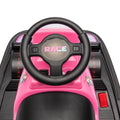 12V Kids Ride On Motor Bumper Car,Integrating System,Rotate 360 Degrees In Place,Collision Triggers Sound Effects And Lights,Four Wheel Waterfall Light,Cute Appearance Design For Kids Aged 3 5. Pink