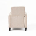 Light Beige Linen Push Back Chair For Elegant Home D Cor Light Beige Fabric