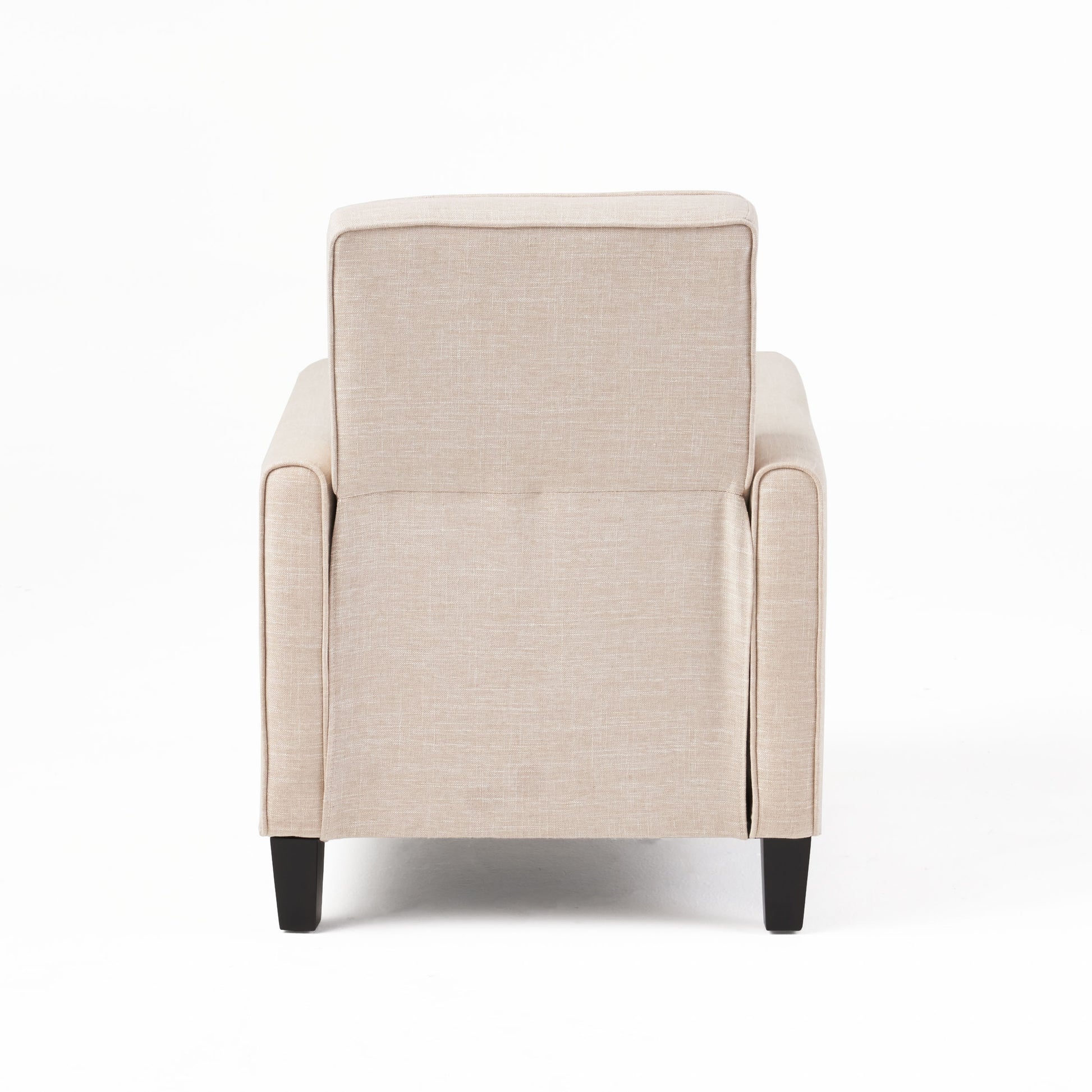 Light Beige Linen Push Back Chair For Elegant Home D Cor Light Beige Fabric