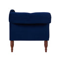 Samuel Tufted Roll Arm Chaise Lounge, Navy Blue Velvet Navy Blue Foam Velvet