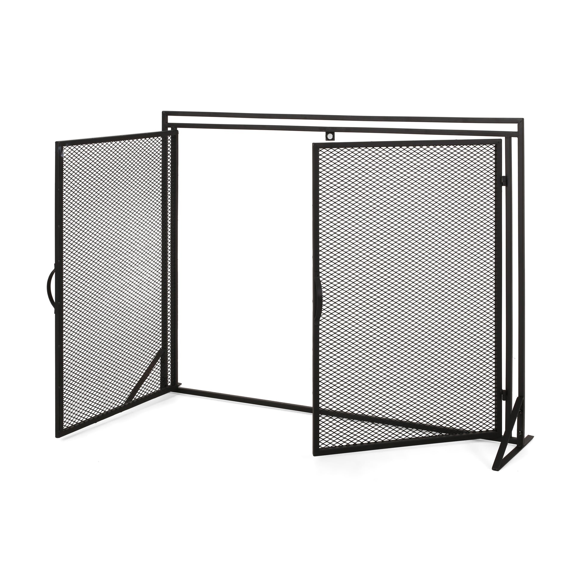 Fireplace Screen Black Iron