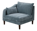Beautiful 5Pcs Modular Sectional Set 2X One Arm Chairs 2X Armless Chair 1X Ottoman Living Room Furniture Mineral Color Morgan Fabric Grayish Primary Living Space Cushion Back