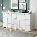 Full Size Murphy Bed With Drawers, Cabinets And Usb Ports,White Full White Mdf Lvl