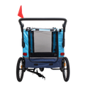 Outdoor Heavy Duty Foldable Utility Pet Stroller Dog Carriers Bicycle Trailer Blue Fabric Steel