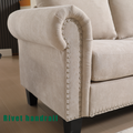 Arrived Convertible Sectional Sofa With Storage,L Shaped Sofa,Four Seater Sofa,Modern Linen Fabric Sectional Couches For Living Room, Beige Beige Polyester Wood Primary Living Space Medium Soft Cushion Back Modern Wood 4 Seat