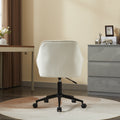 Elegent Velvet Office Chair With Wheels, Makeup Vanity Chair Height Adjustable For Teens Women Girls, Comfy Swivel Modern Leisure Armchair For Home Office, Bedroom, Study And Vanity. Beige Beige Primary Living Space Luxury,Modern Foam Iron