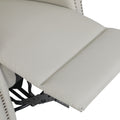 360 Degree Swivel Upholstered Manual Recliner For Living Room, Biege Beige Wood Manual Handle Primary Living Space Soft Pu