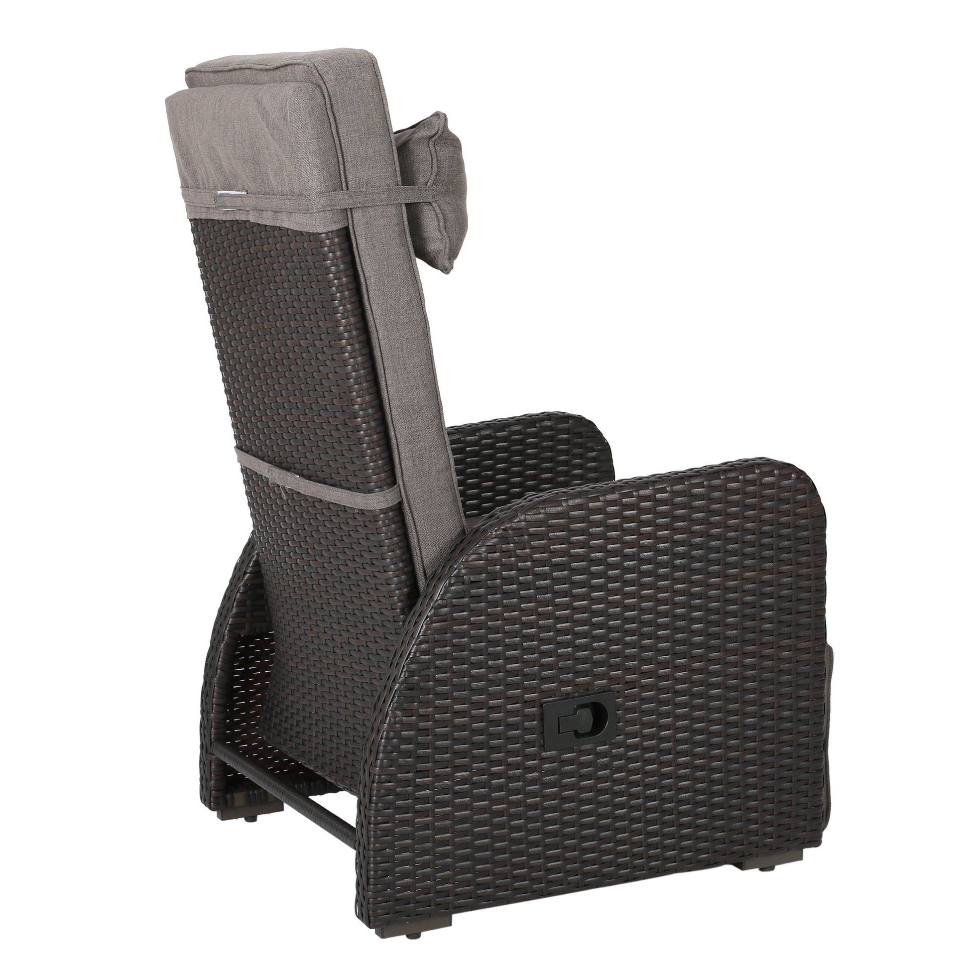 Liverpool Gas Recliner Brown Multi Rattan