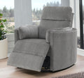 Sagen Glider Recliner W Swivel, Charcoal Chenille Lv01879 Charcoal Chenille