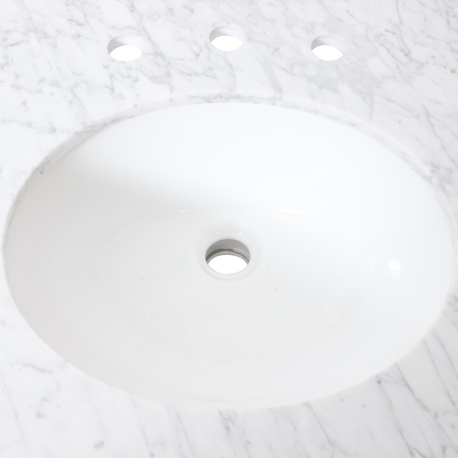 73'' Bathroom Vanity With Marble Top & Double Ceramic Sinks, 4 Doors, 6 Drawers, White White Plywood