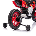 12V Kids Ride On Electric Toy Motorcycle,Rear Suspension,Twist Grip Throttle,Slow Start,Removable Training Wheels,Indie Music Box With Horn And Engine,Simulation Of Dirt Bike Modeling For Kids 3 8. Red 50 99 Lbs Polypropylene