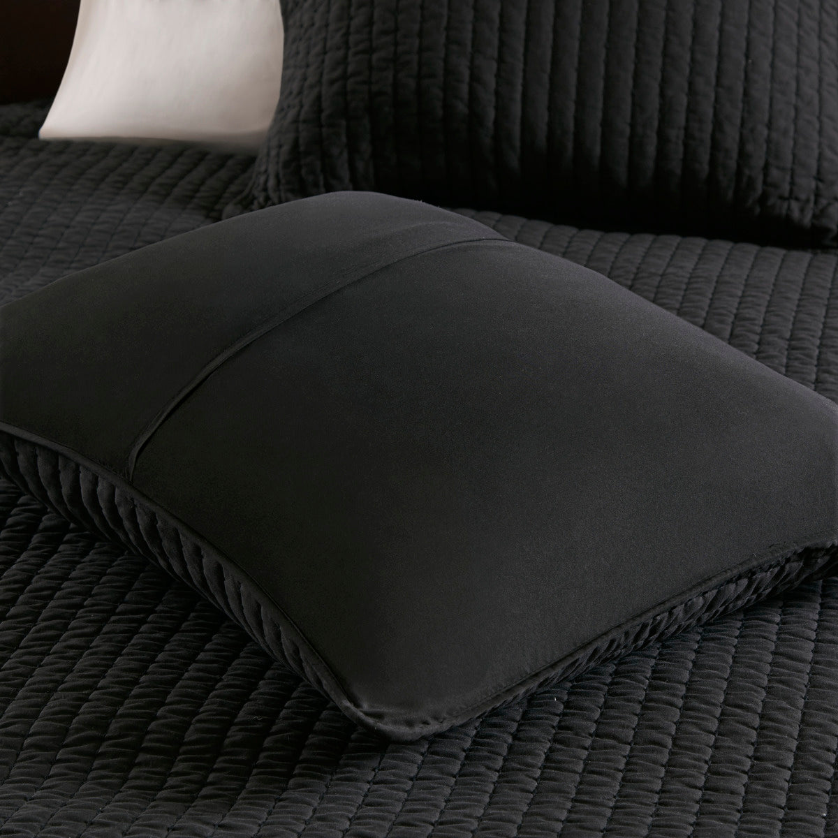2 Piece Quilt Set Black Twin Twin Xl Twin Black Microfiber