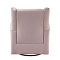 Pink Rolled Arms Swivel Chair With Accent Pink Primary Living Space Pine Wood Fabric