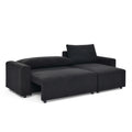 Modular Corduroy Upholstered 3 Seater Sofa Bed With Storage For Home Apartment Office Living Room, Free Combination, L Shapedblack Black Wood Primary Living Space Medium Soft Pillow Back Eucalyptus Square Arms Foam Corduroy 3 Seat