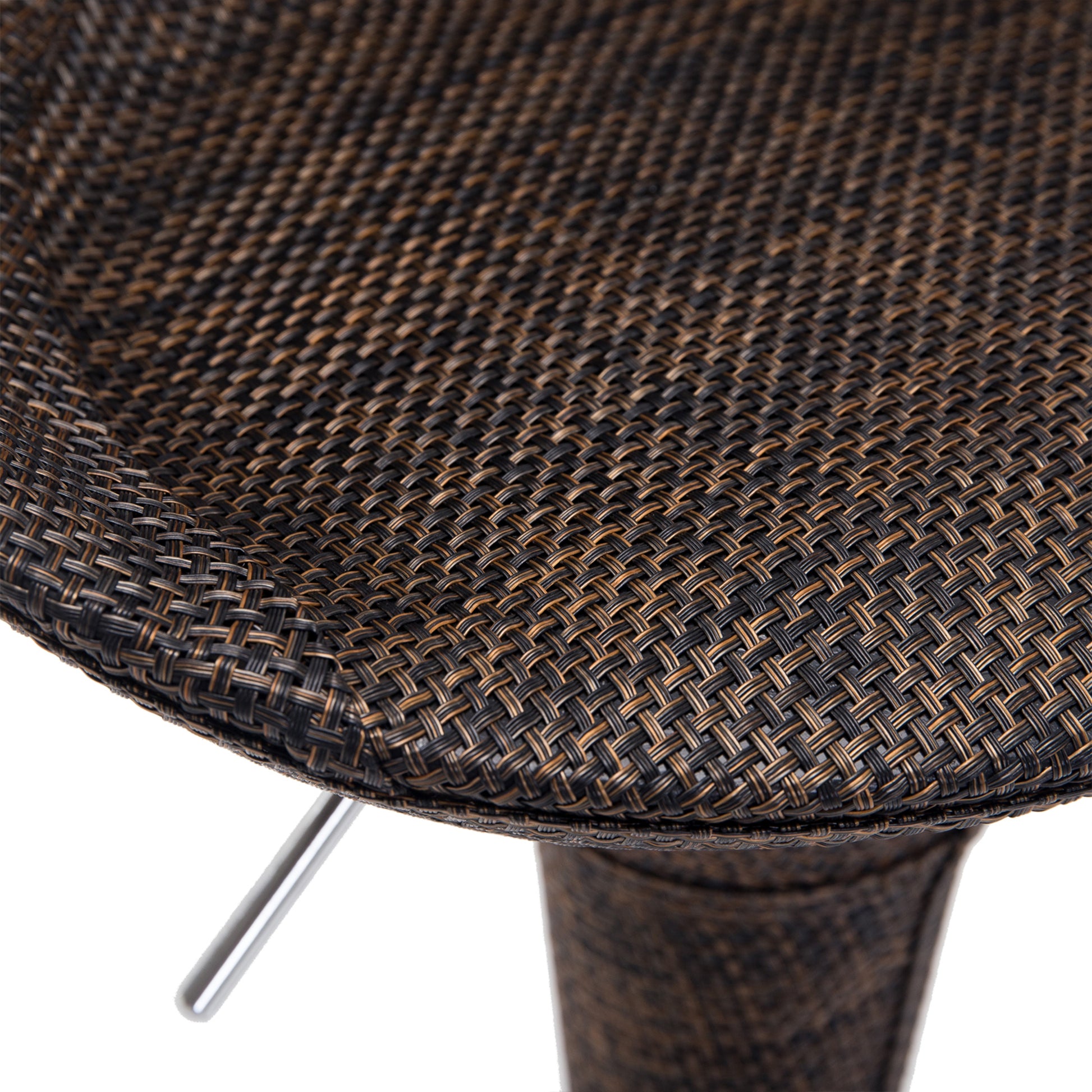 Homcom Adjustable Bar Stools Set Of 2, Rattan Bar Height Barstools With Swivel For Pub Counter Kitchen Brown Steel