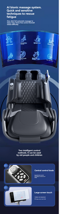 Massage Chair Zero Gravity Full Body Airbags,Bluetooth Speaker,Shiatsu Foot Massage Black Pu Leather