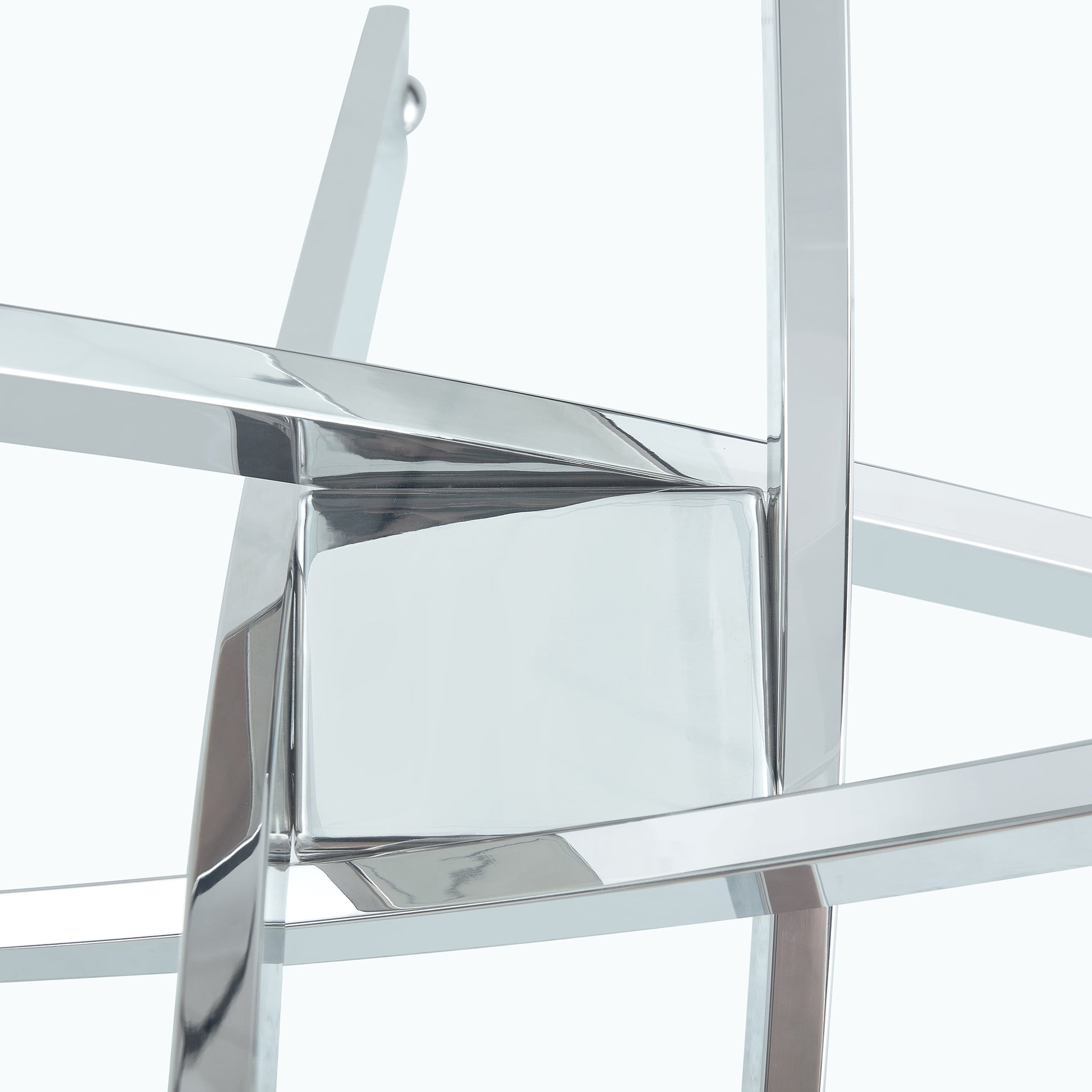 F 1539 18090 Trpl Lc Only Table Legs Silver Metal