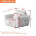 Mh39.7''Teddy Fabric Sofa, Modern Lounge Chair, Upholstered With One Pillow For Apartment, Office, Living Room And Bedroom Beige Wood Primary Living Space Pine Foam Fabric 1 Seat