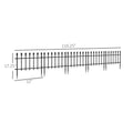 Outsunny Metal Decorative Garden Fence, 9.2' X 17.25