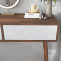 Entryway Table With 2 Carved Panel Drawers, Console Table With Storage Space And Wood Legs,Sofa Table Behind Couch For Hallway, Living Room, Natural Color Natural Particle Board Mdf