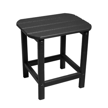 Hdpe Compact Side Table, Perfect For Indoor Outdoor Use, Ultra Durable Weather Resistant Design, Black Black Hdpe