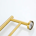 5 Piece Bathroom Towel Rack Set Wall Mount Brushed Gold Aluminium