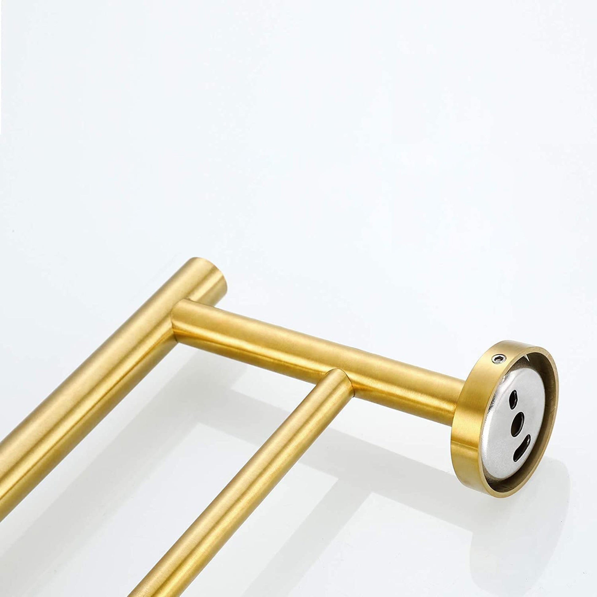 5 Piece Bathroom Towel Rack Set Wall Mount Brushed Gold Aluminium