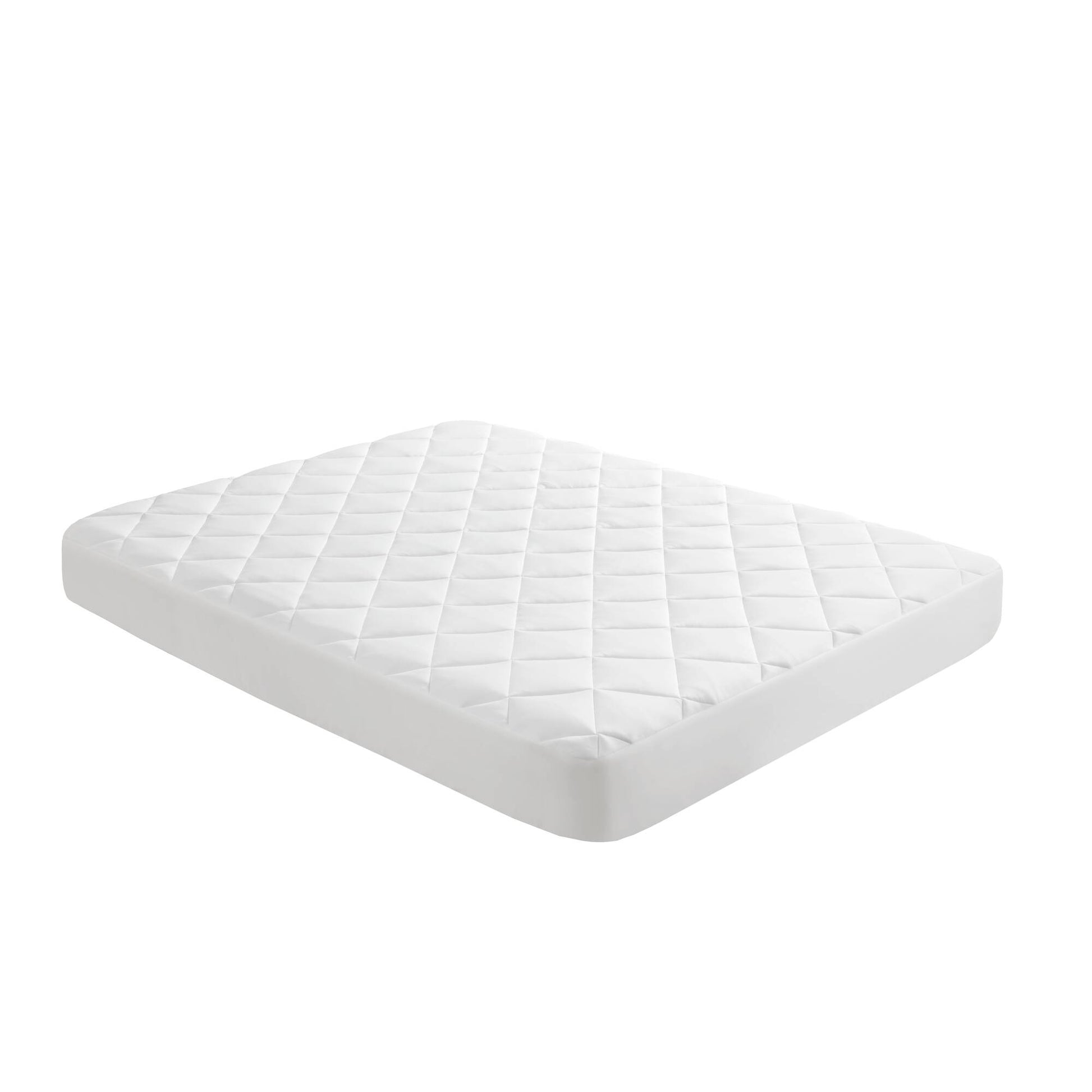 Overfilled Deep Pocket Mattress Pad White Twin White Nylon Twin