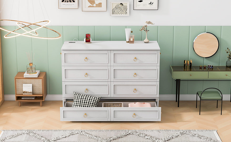 Queen Murphy Bed With Large Drawers,White Queen White Plywood
